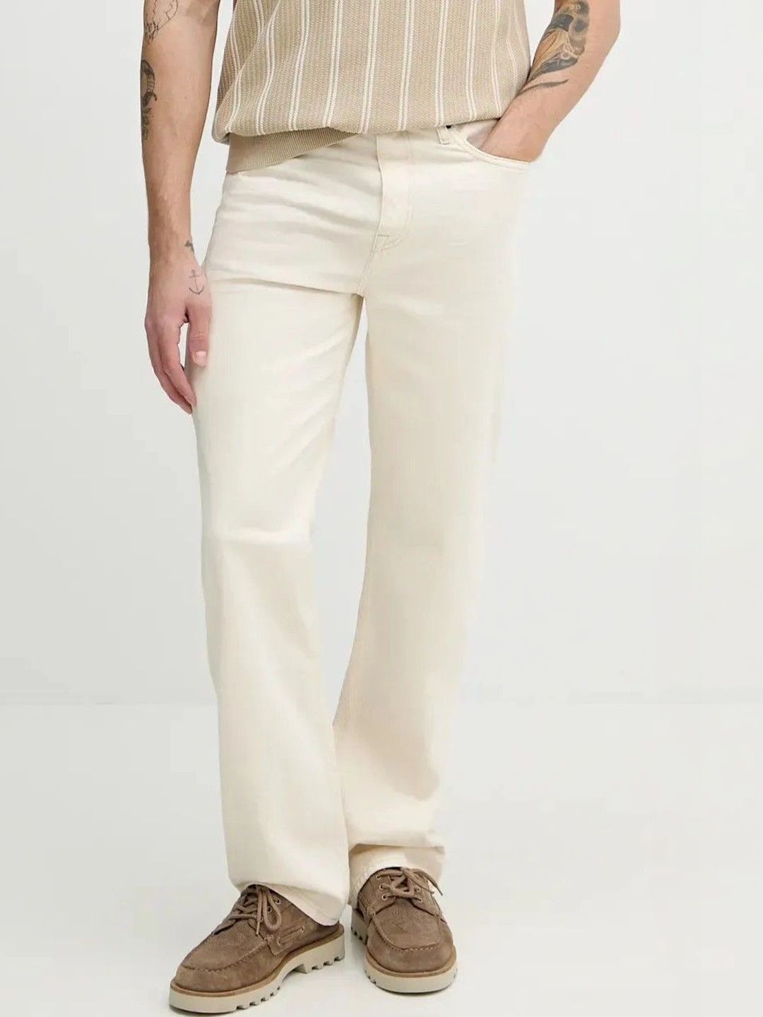 YAMEETFIT Men Jean Straight Fit Mid-Rise Jeans