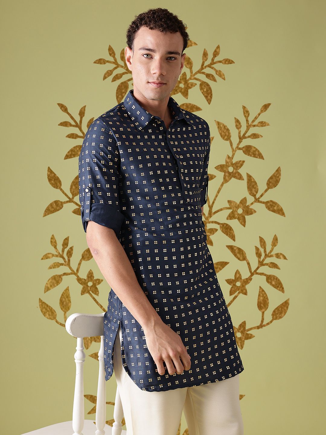 Anouk Printed Curved Hem Kurta