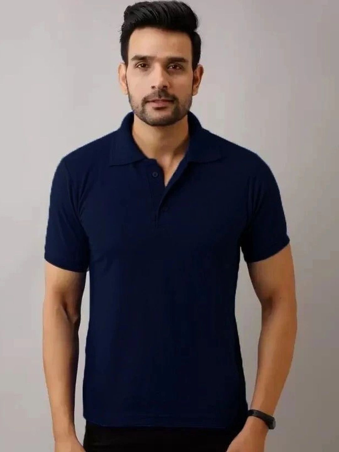 PIXFAB Men Polo Collar T-shirt