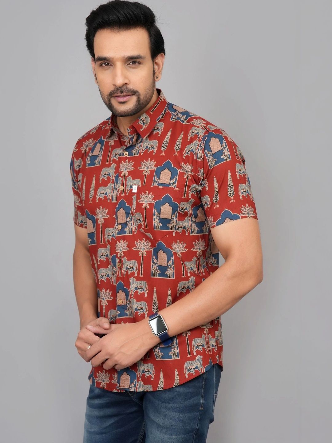 Gulaab Jaipur Gulaab Jaipur Men Printed Casual Shirt