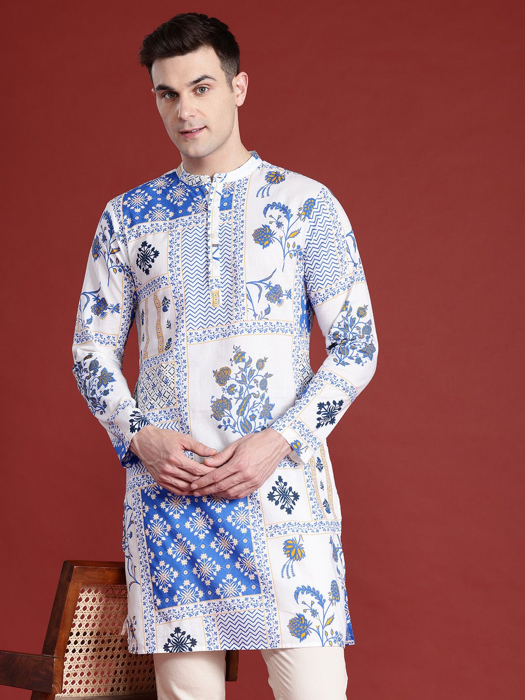 Anouk Kaarkhana Collection Pure Cotton Floral Print Kurta