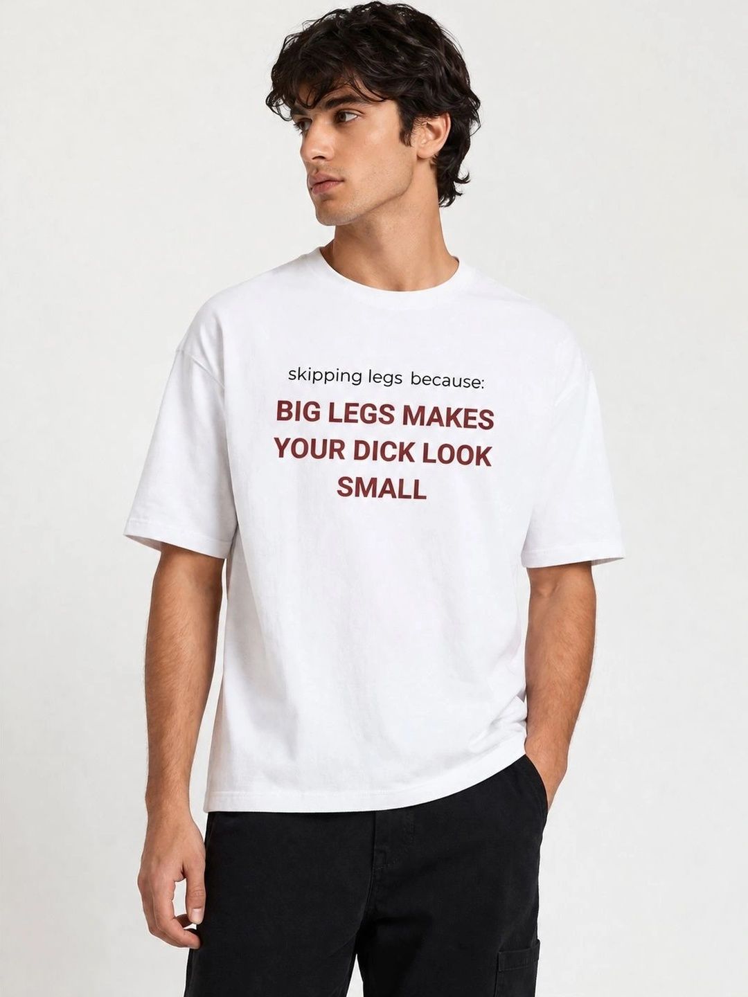 Orayne Men Typography Printed Boxy T-shirt