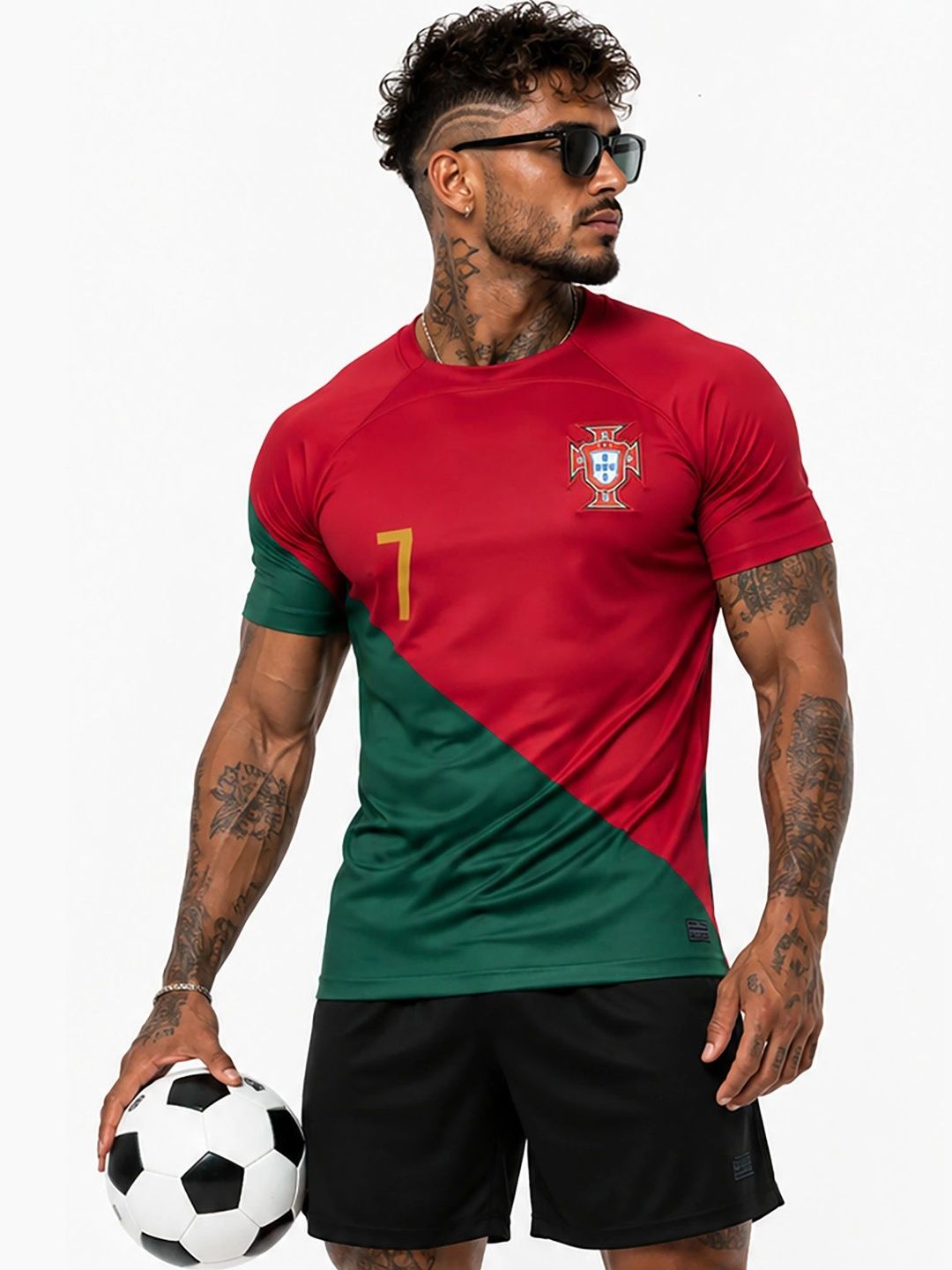 dostitch Men's Muscle Fit Colourblocked Sports T-shirt