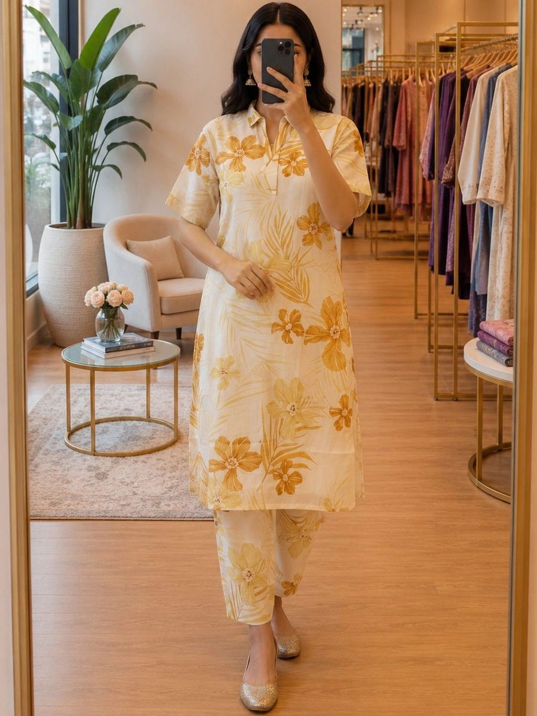 GRINISH Floral Printed Tunic with Trousers