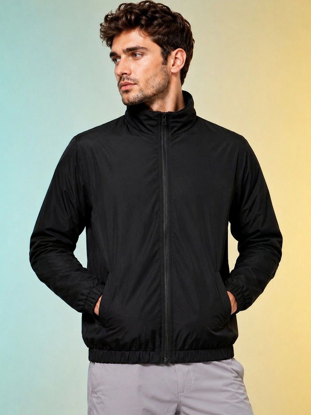 JKT Men Lightweight Training or Gym Bomber Jacket