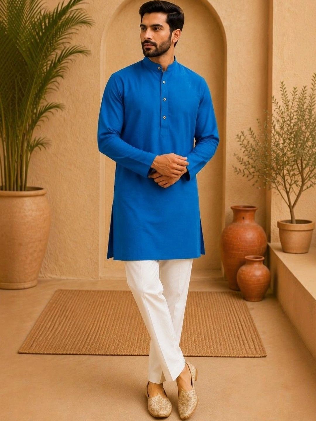 TATTVA Men Pastels Kurta