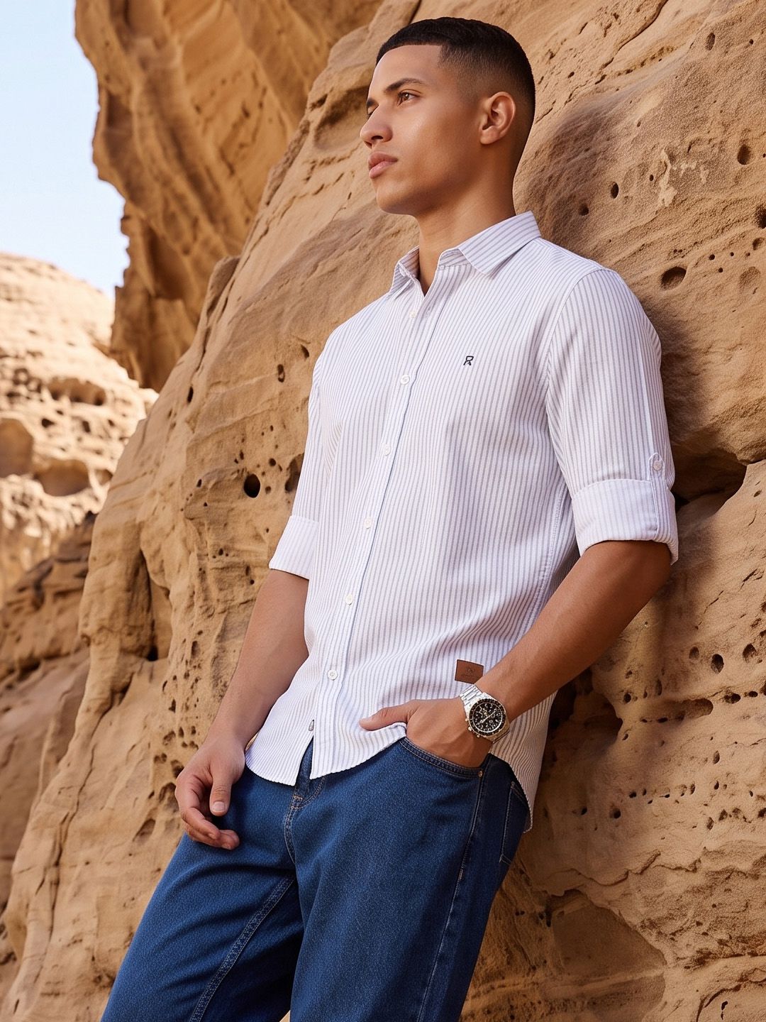 The Roadster Life Co. Striped Casual Shirt