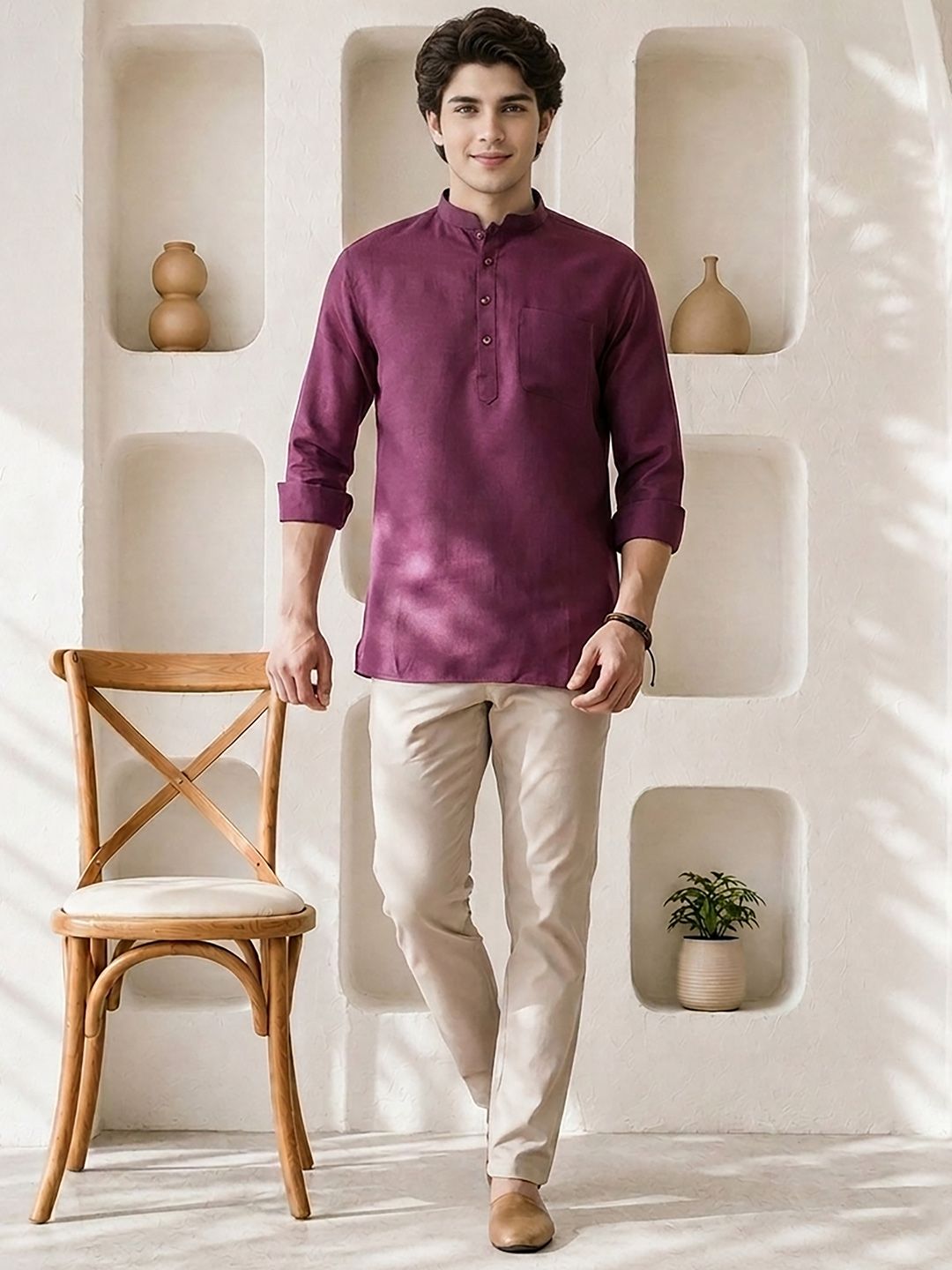 Anouk Mirage Men Mandarin Collar Kurta