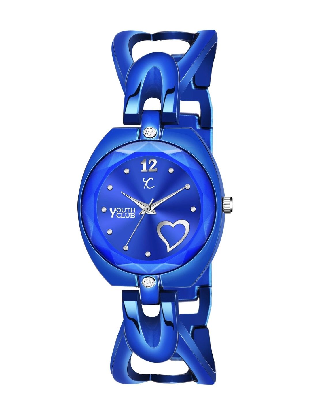 YOUTH CLUB YOUTH CLUB Women Embellished Dial & Bracelet Style Straps Analogue Watch 12KARA-01BLU