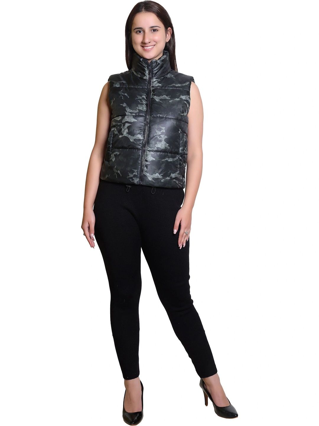 Chemistry Women Camouflage Insulator Puffer Jacket