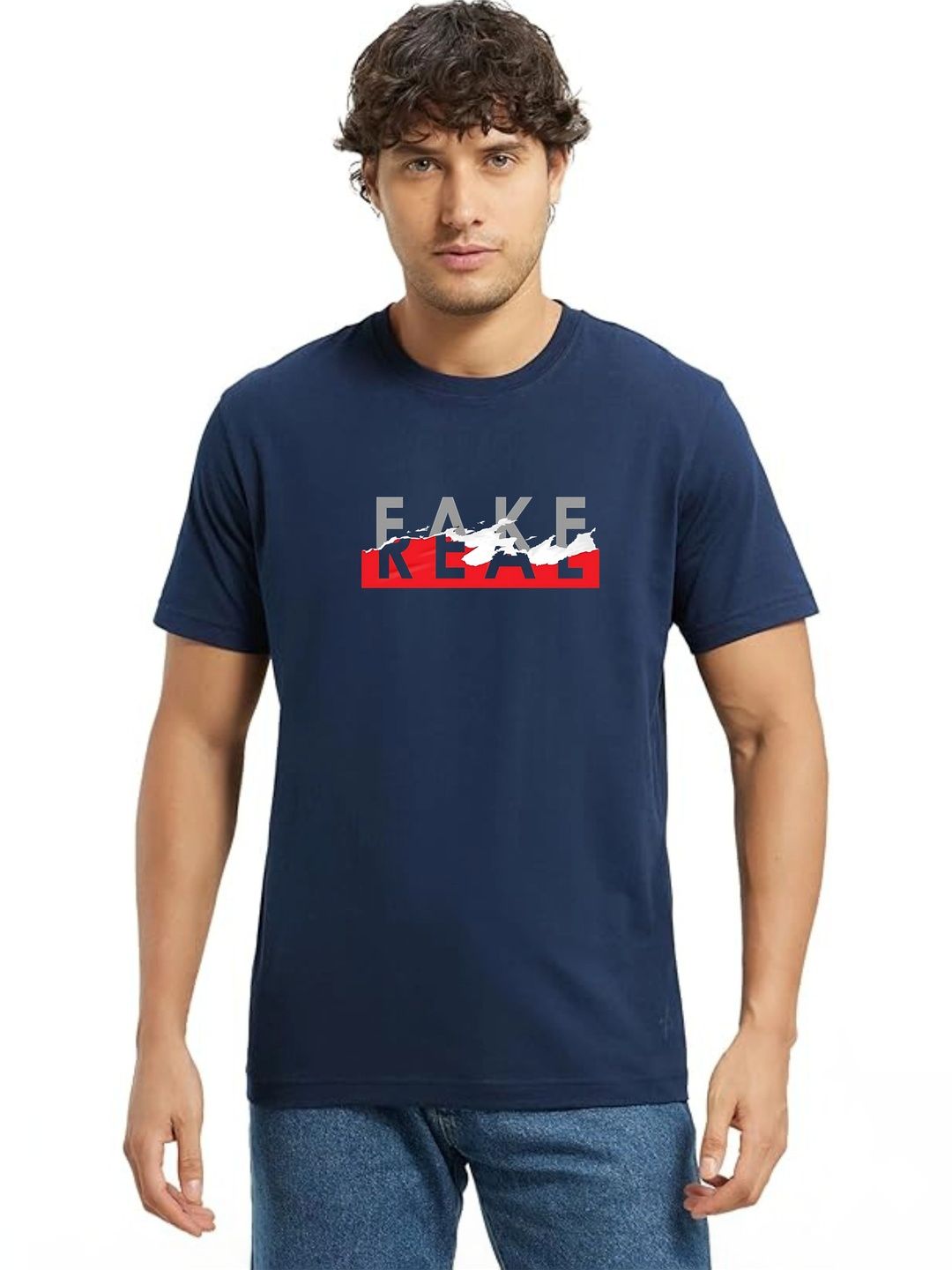 INKWALE Men Typography Printed T-shirt