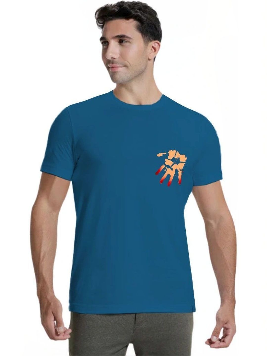 Alphine Men Printed Pure Cotton T-shirt