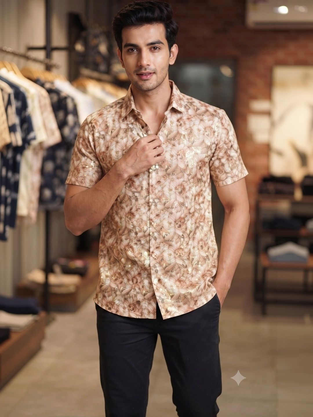 Roadster Men Classic Floral Printed Casual Shirt