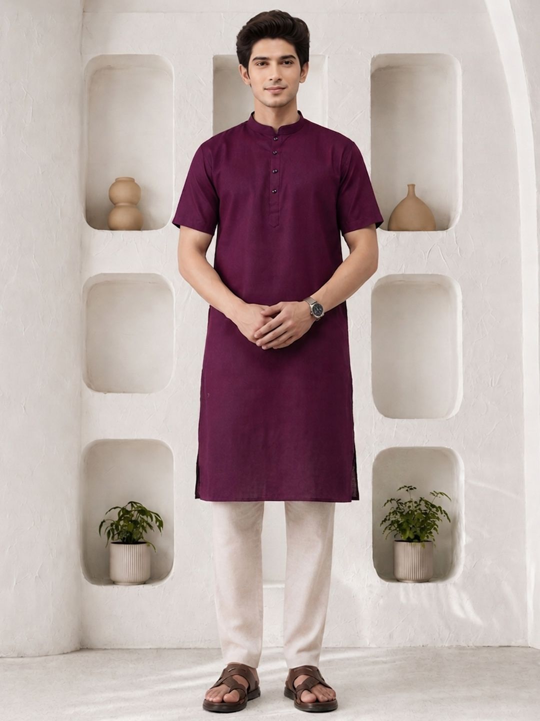 Anouk Mirage Mandarin Collar Straight Kurta