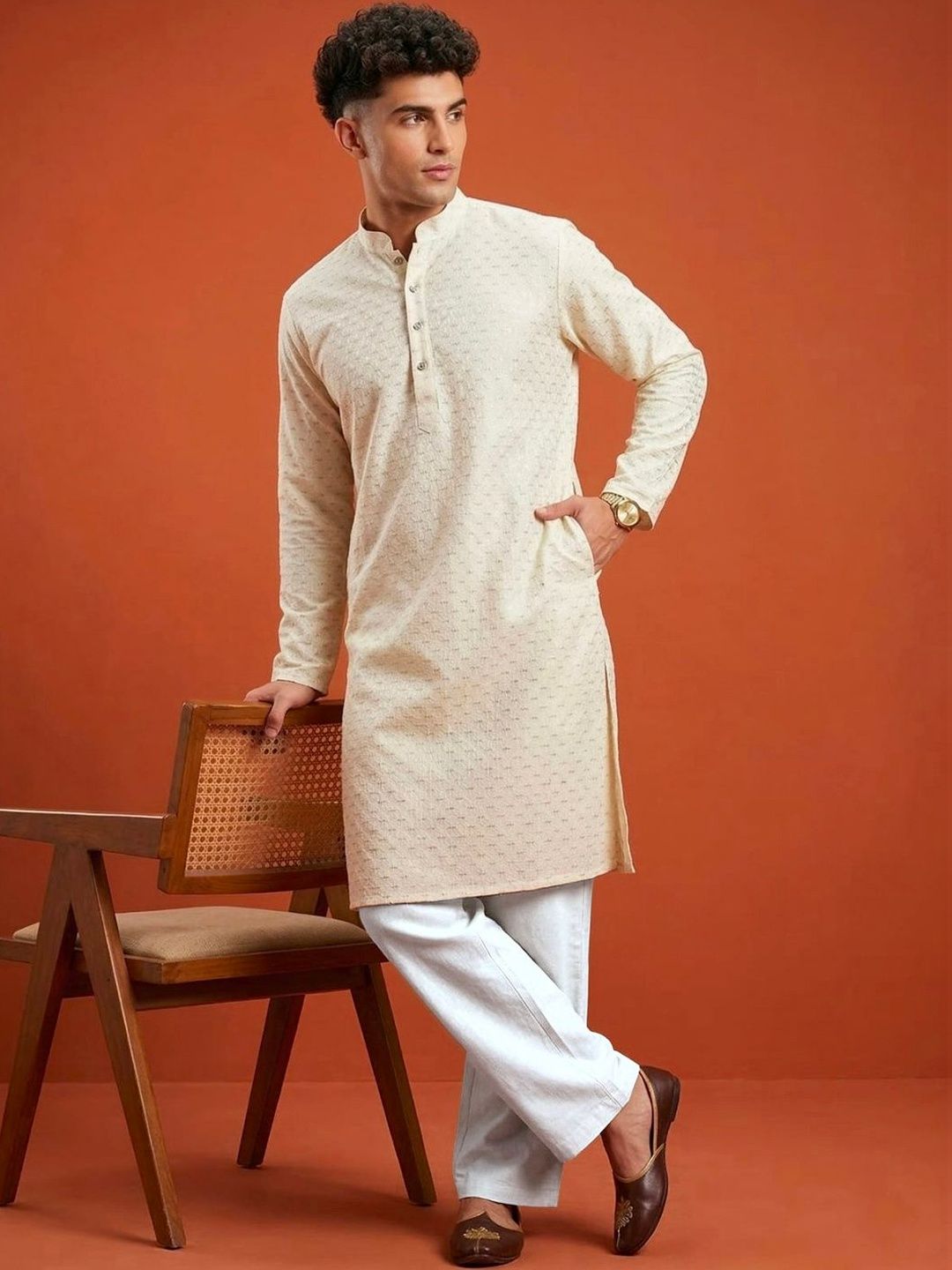 Anouk Men Jacquard Kurta