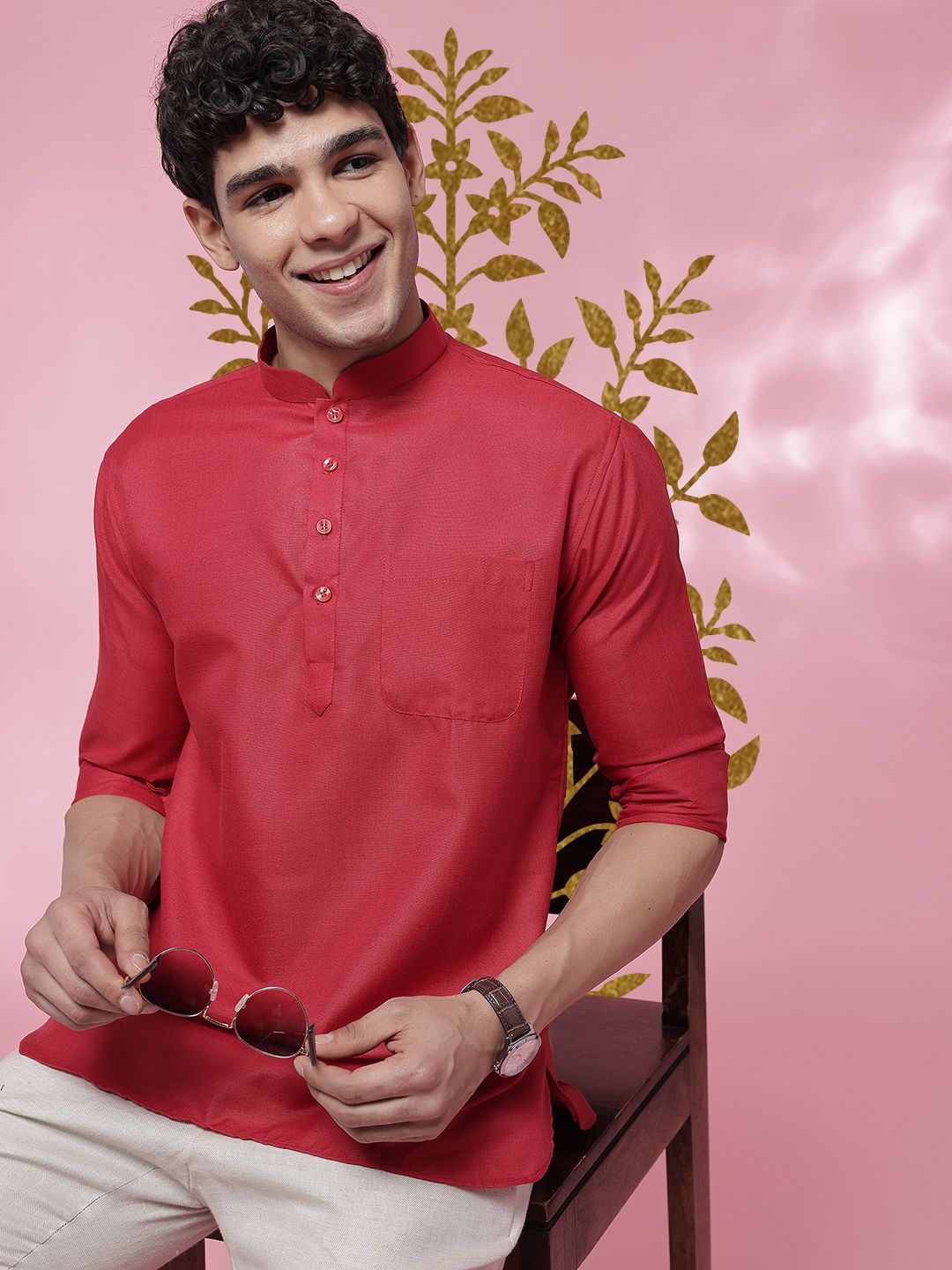 Anouk Mirage Mandarin Collar Straight Kurta