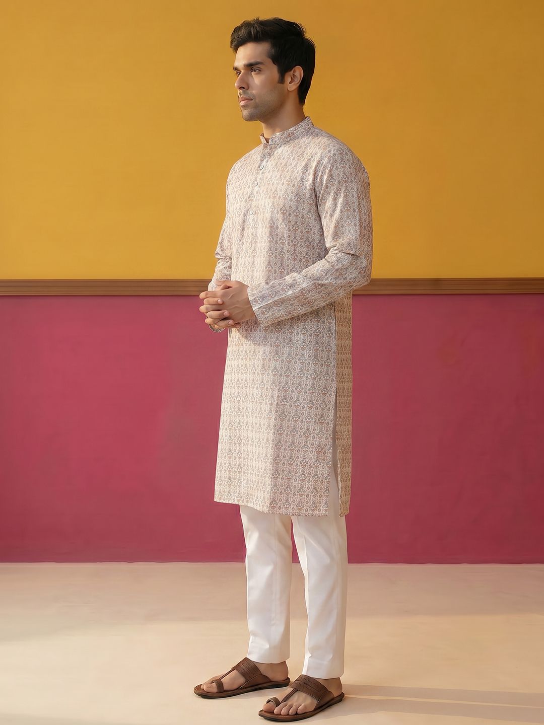 Anouk Ethnic Motifs Printed Mandarin Collar Kurta