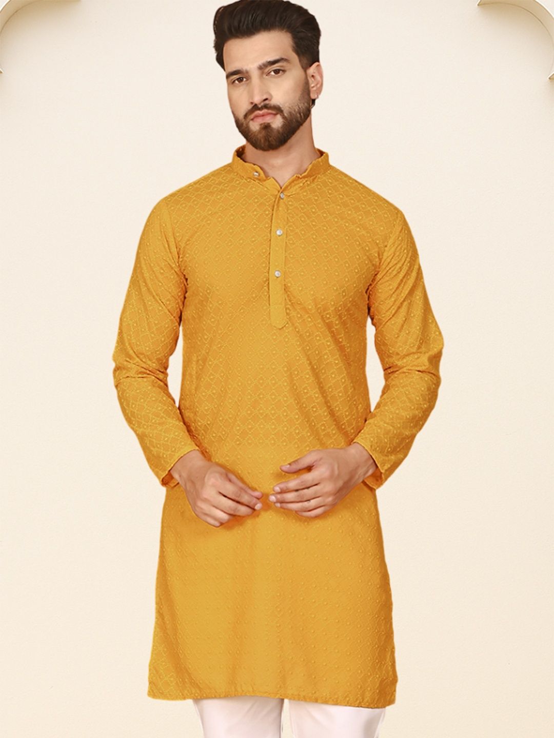 Anouk Men Cotton Straight Kurtas