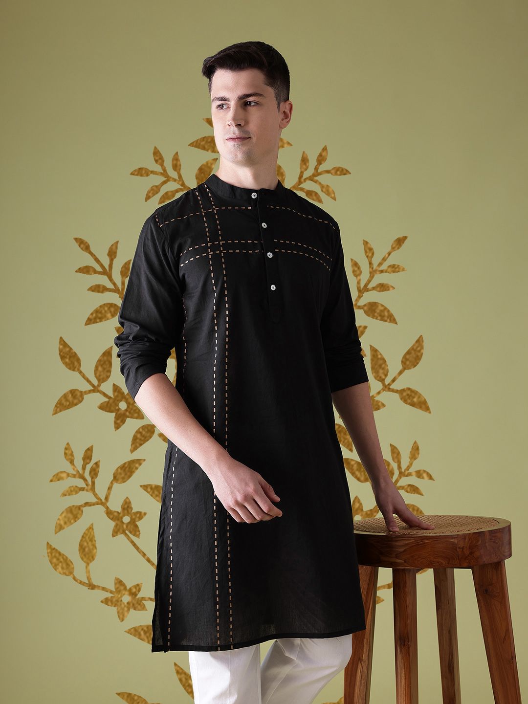 Anouk Cotton Geometric Printed Kurta