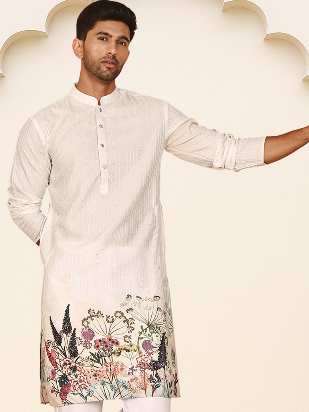 Anouk Men Cotton Straight Kurtas