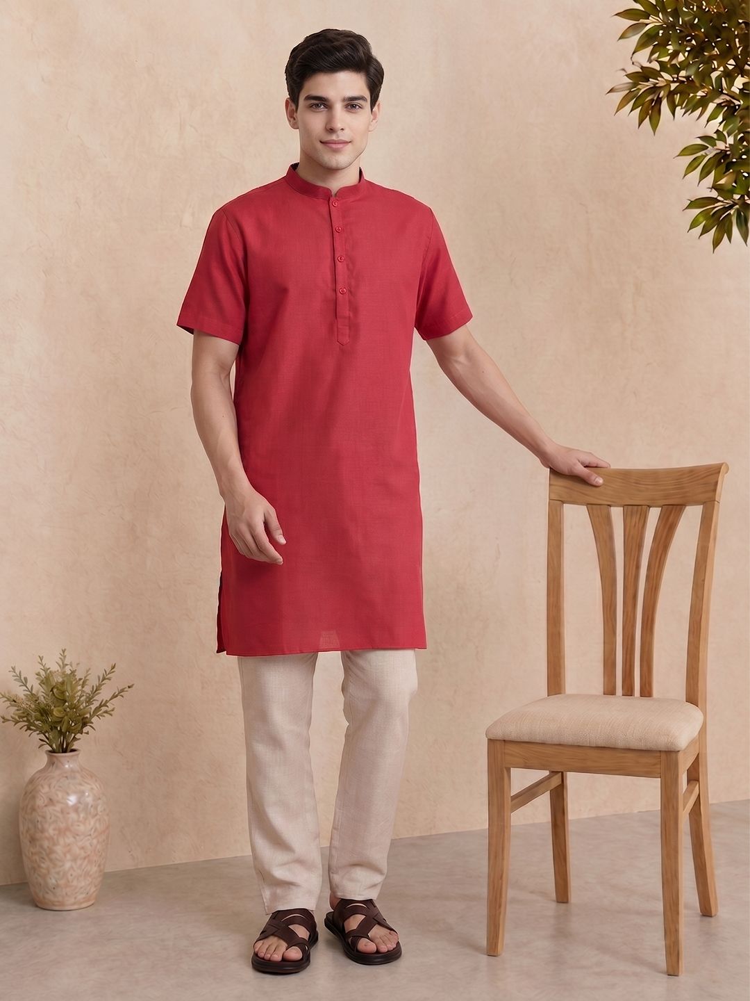 Anouk Mirage Mandarin Collar Straight Kurta