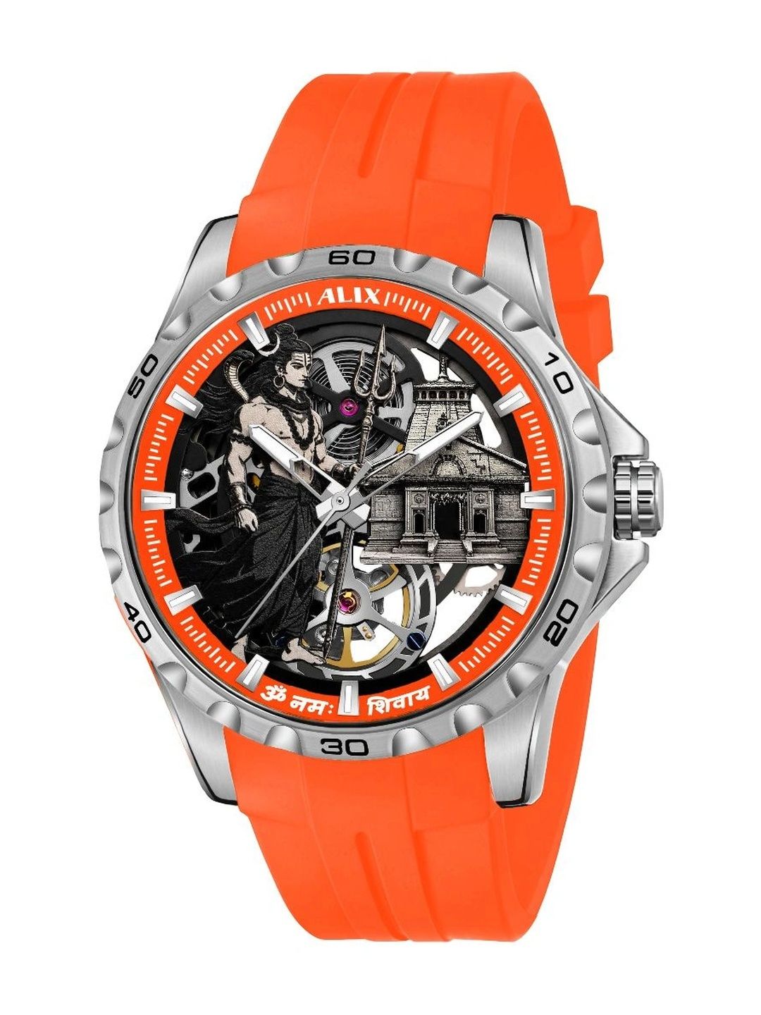 ALIX ALIX Men Skeleton Dial & Straps Analogue Automatic Motion Powered Watch AL2931 OO