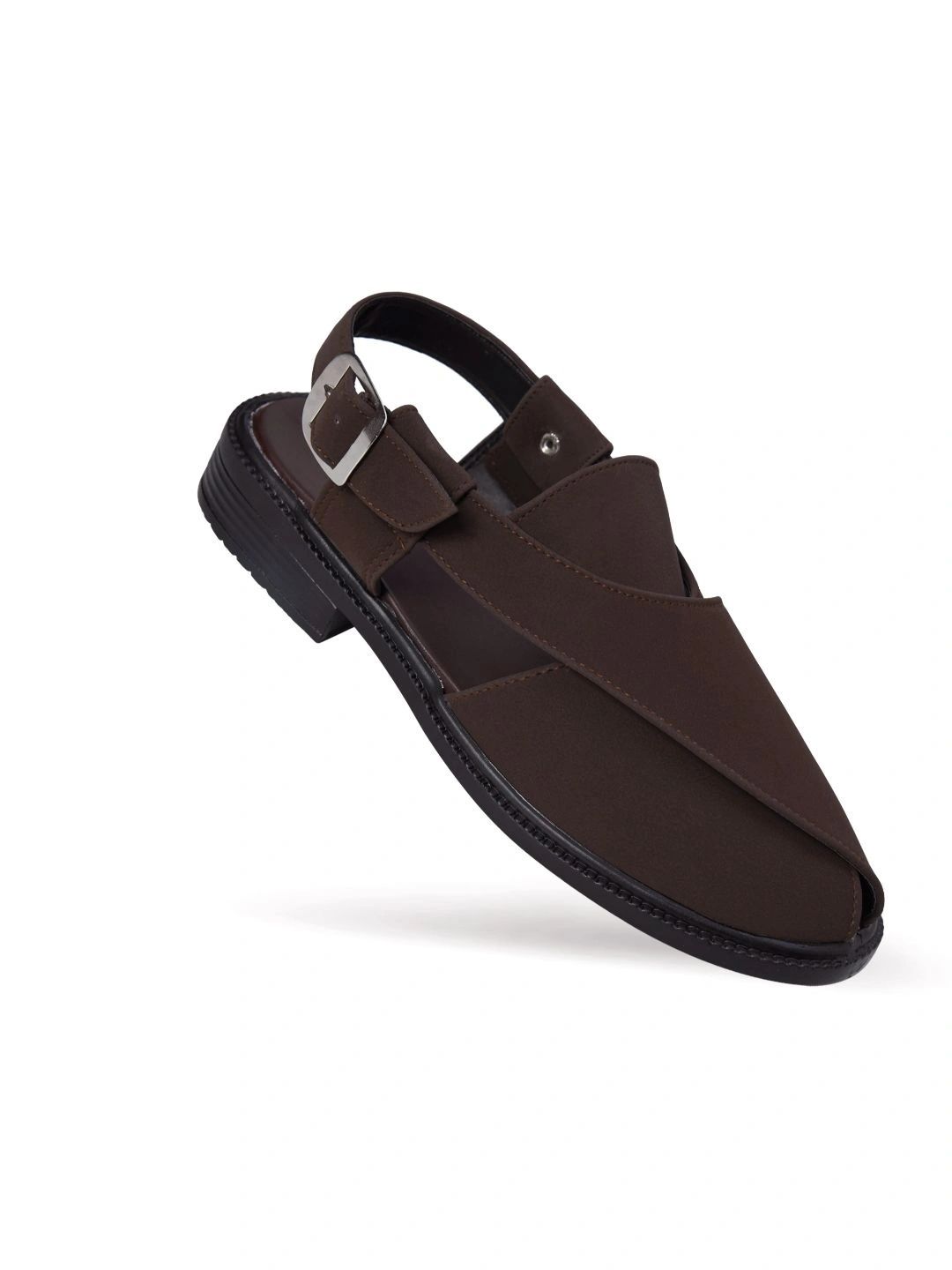 STEPHORN Men Suede Shoe-Style Sandals