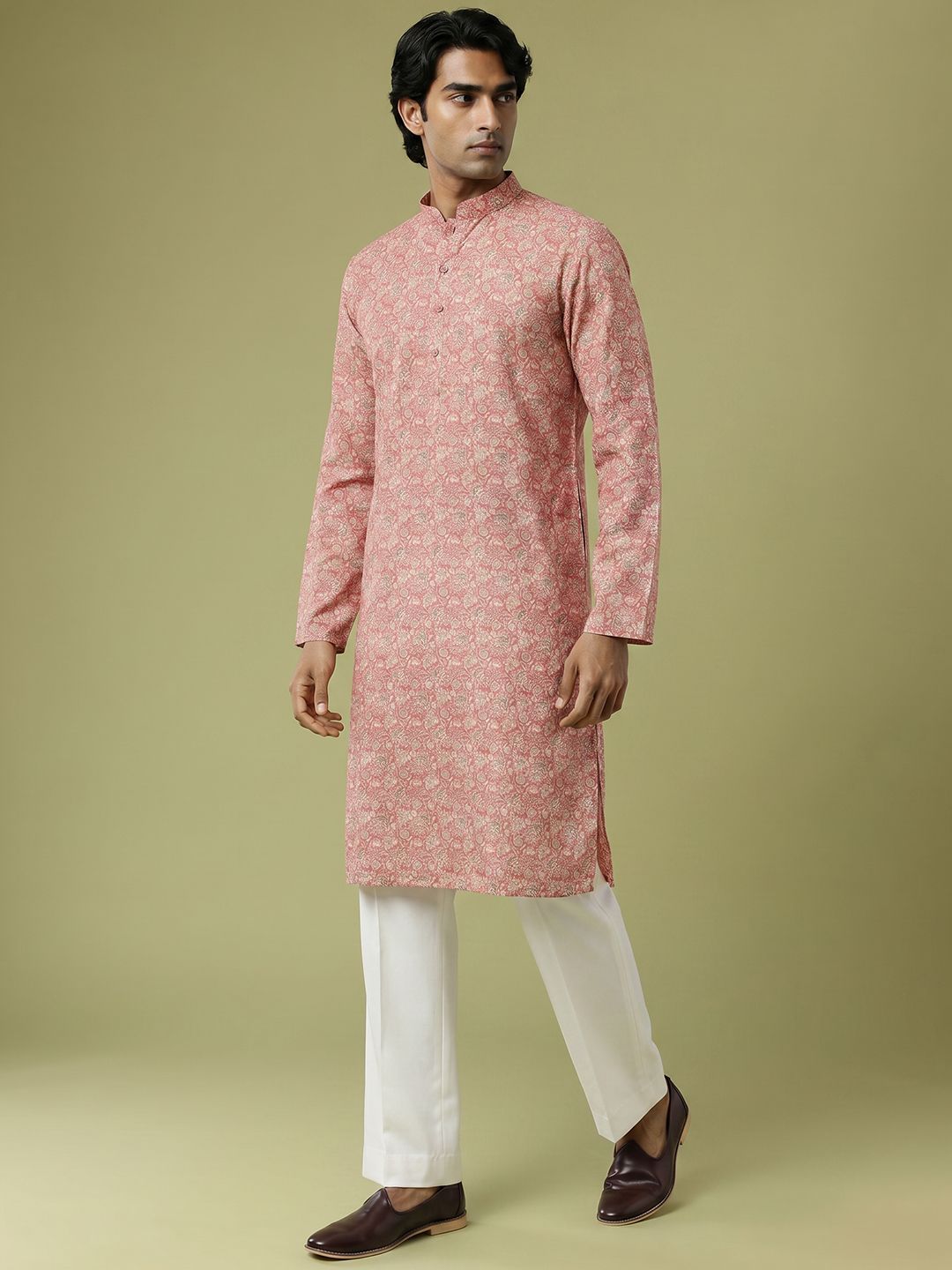 Anouk Ethnic Motifs Printed Mandarin Collar Kurta