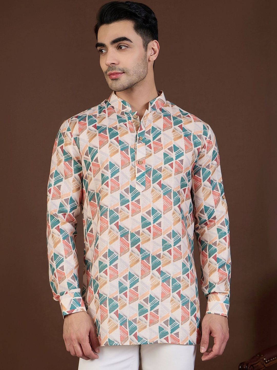 Anouk Men Geometric Printed Kurta