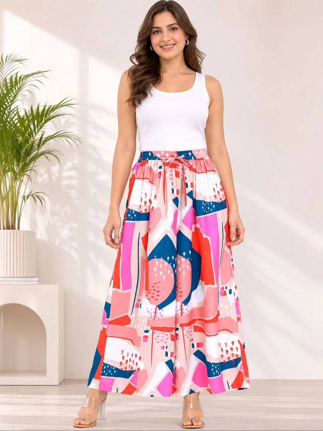 angloindu Women Printed Palazzos