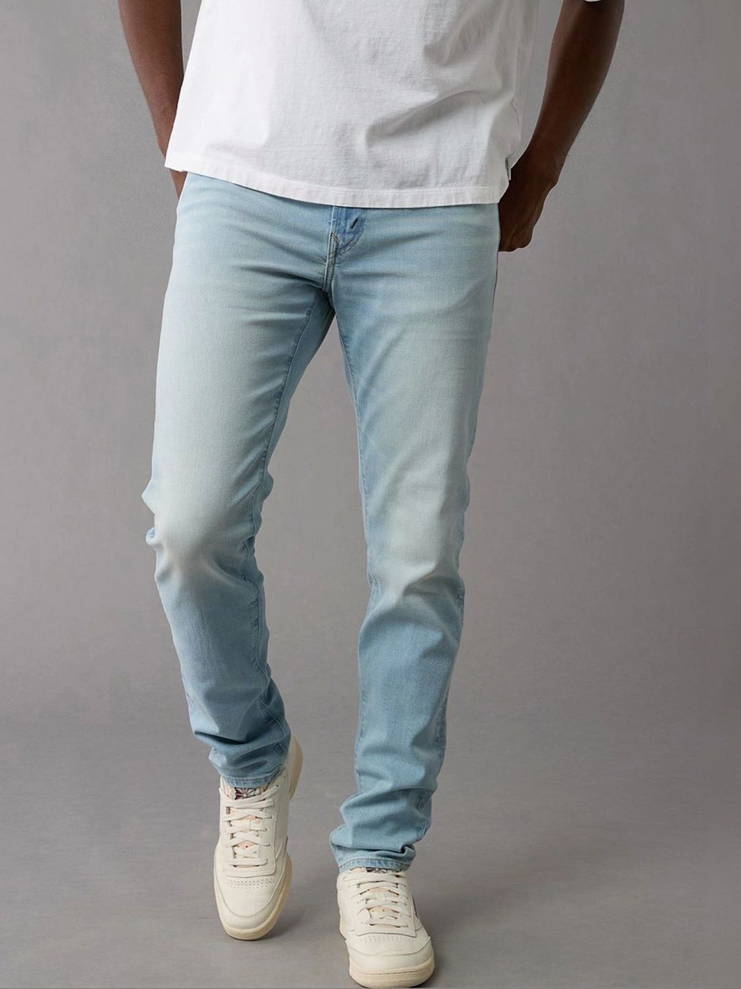 AMERICAN EAGLE OUTFITTERS American Eagle Men Blue AirFlex+ Athletic Skinny Jeans