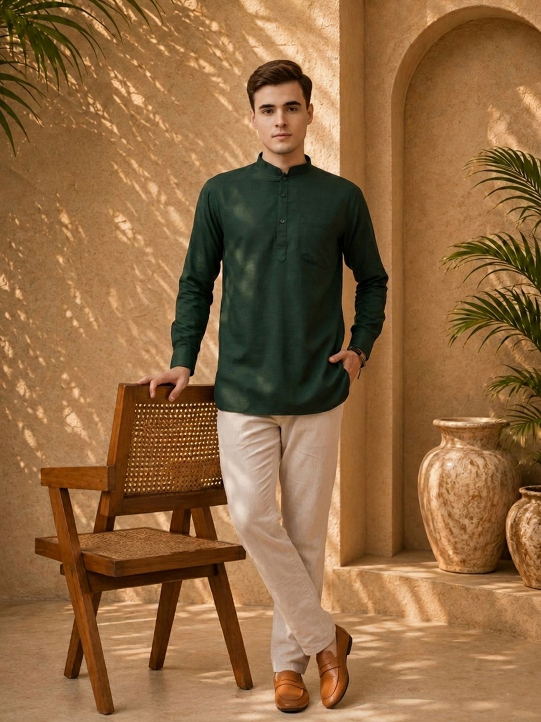 Anouk Mirage Mandarin Collar Straight Kurta