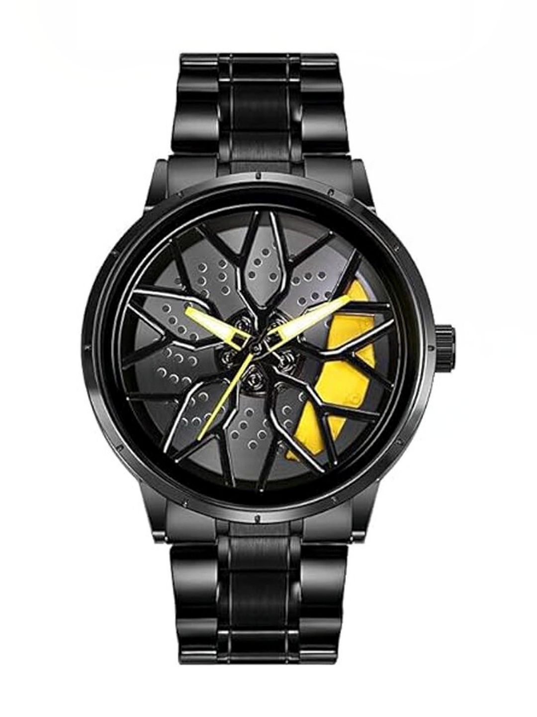 YOUTH CLUB YOUTH CLUB Unisex Dial & Stainless Steel Bracelet Style Straps Analogue Watch 12SPIN-WATCH-2