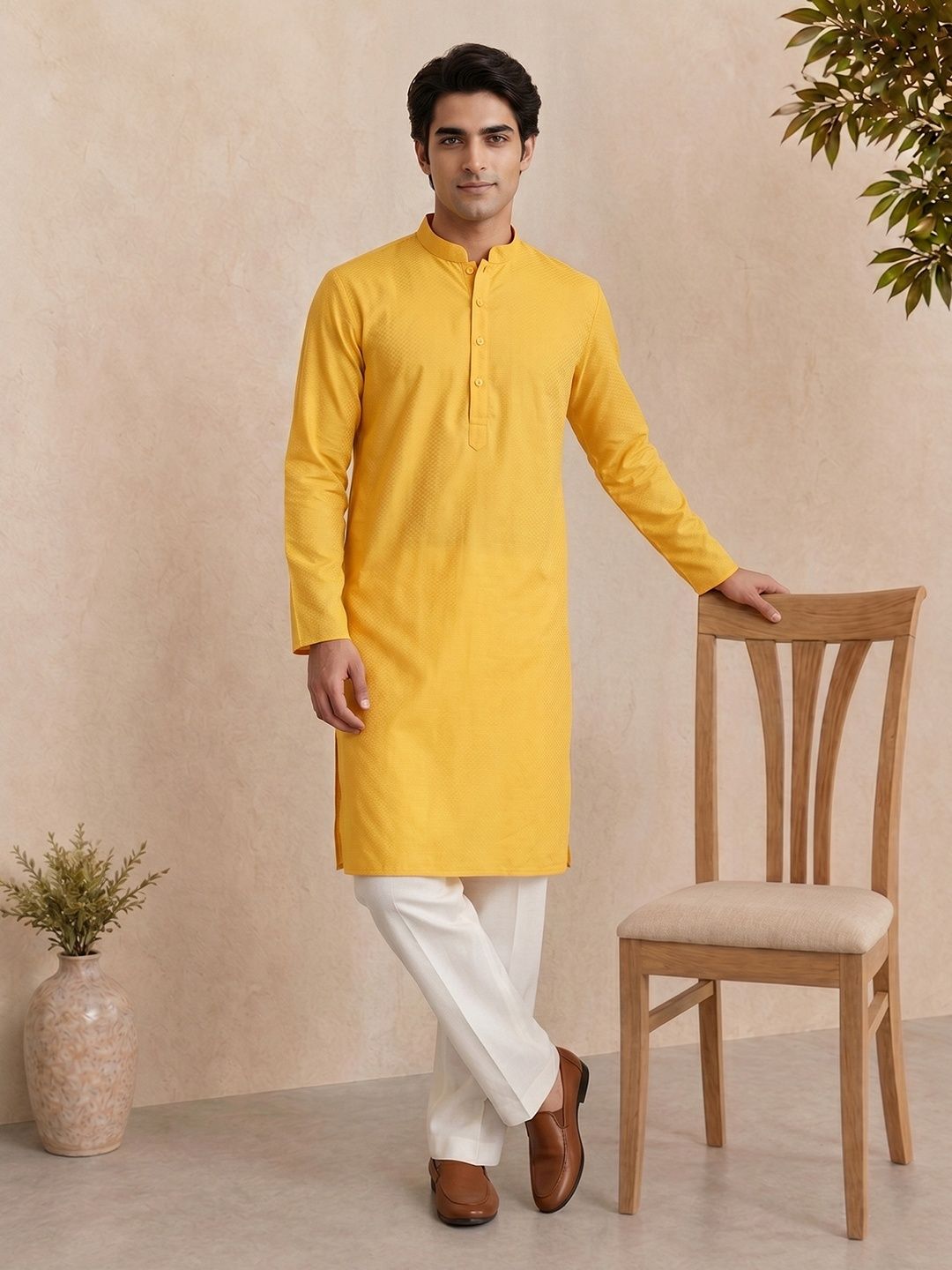 Anouk Woven Design Regular Kurta