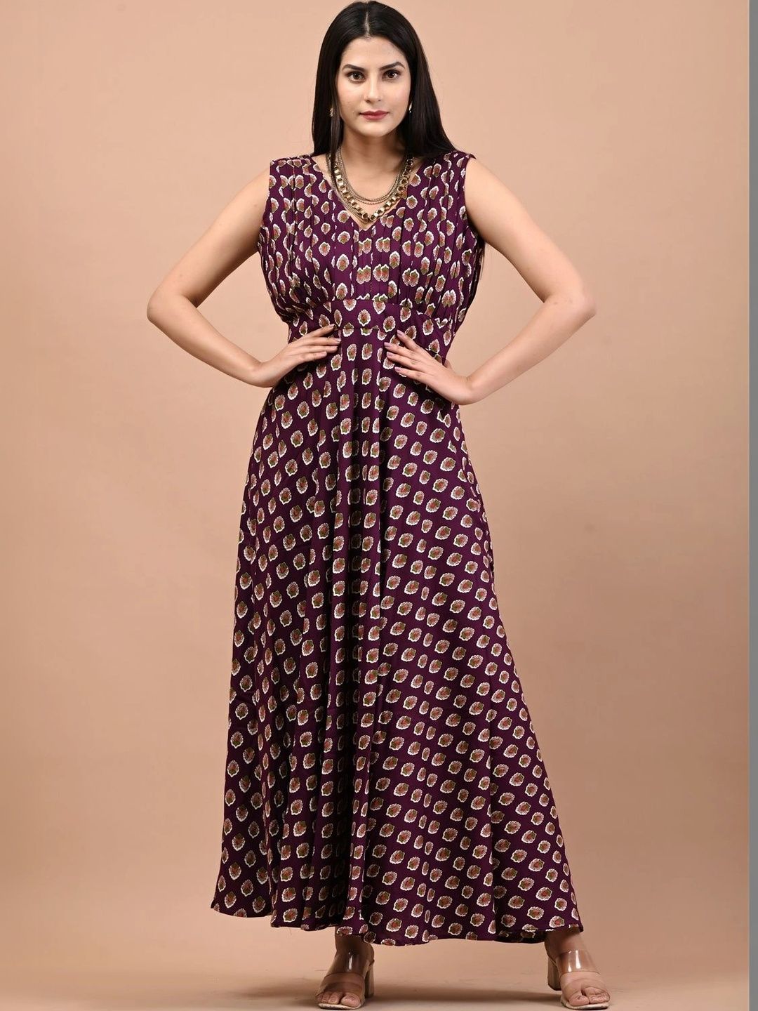 Plumkins Ethnic Motifs Print Maxi Dress