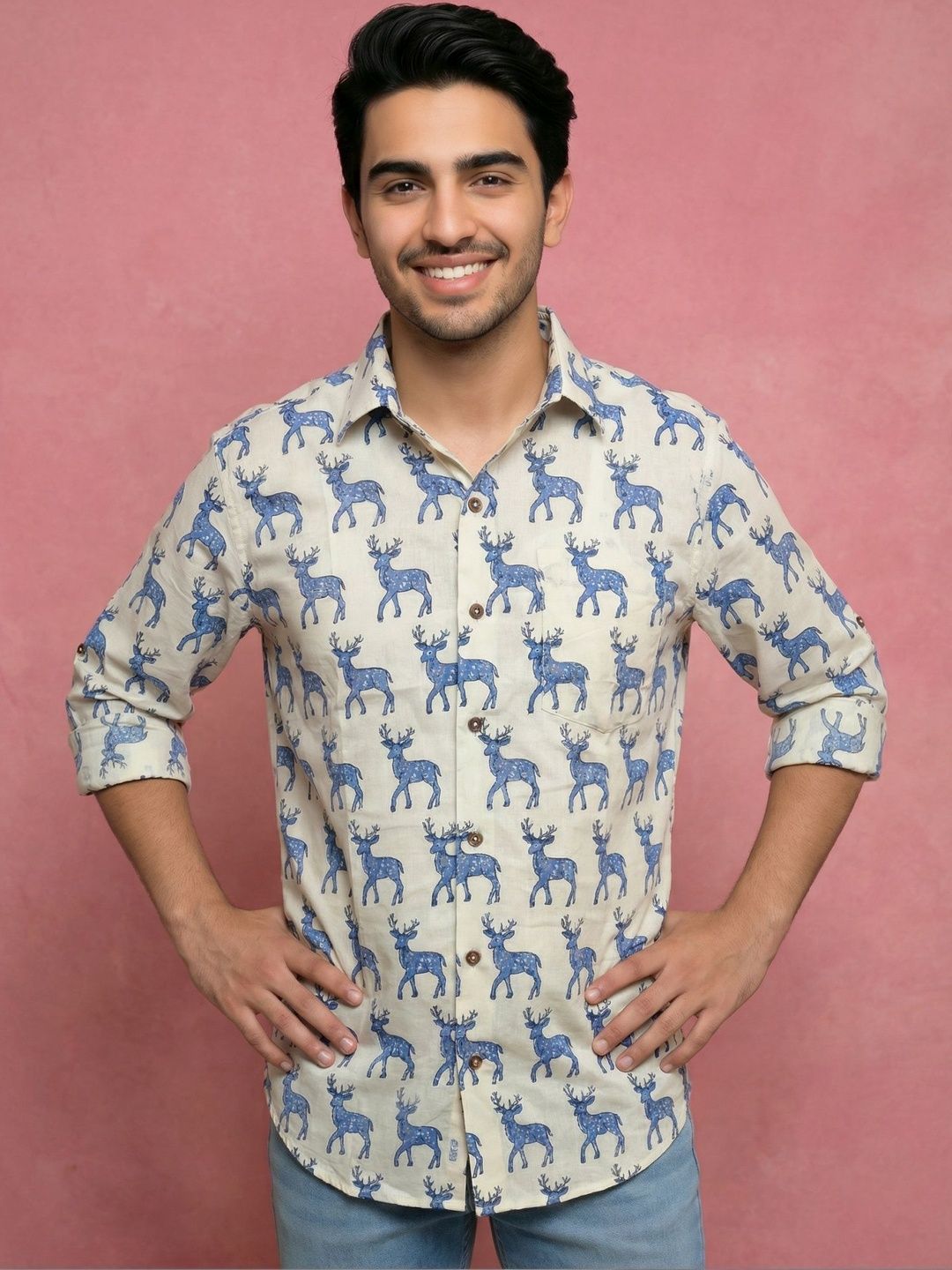Anouk Mirage Men Standard Printed Casual Shirt