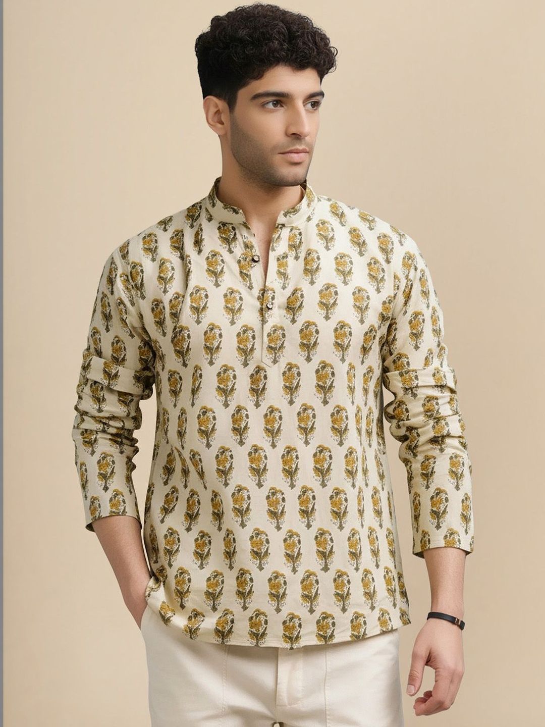 Anouk Mirage Men Ethnic Motifs Printed Thread Work Kurta