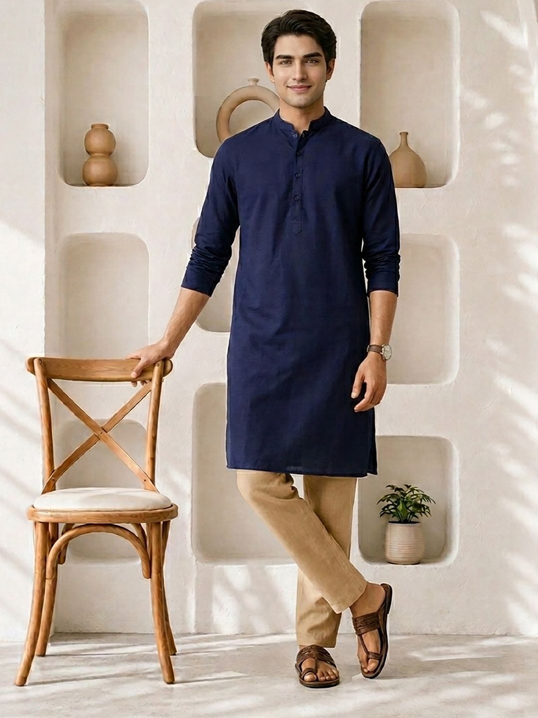 Anouk Mirage Mandarin Collar Straight Kurta