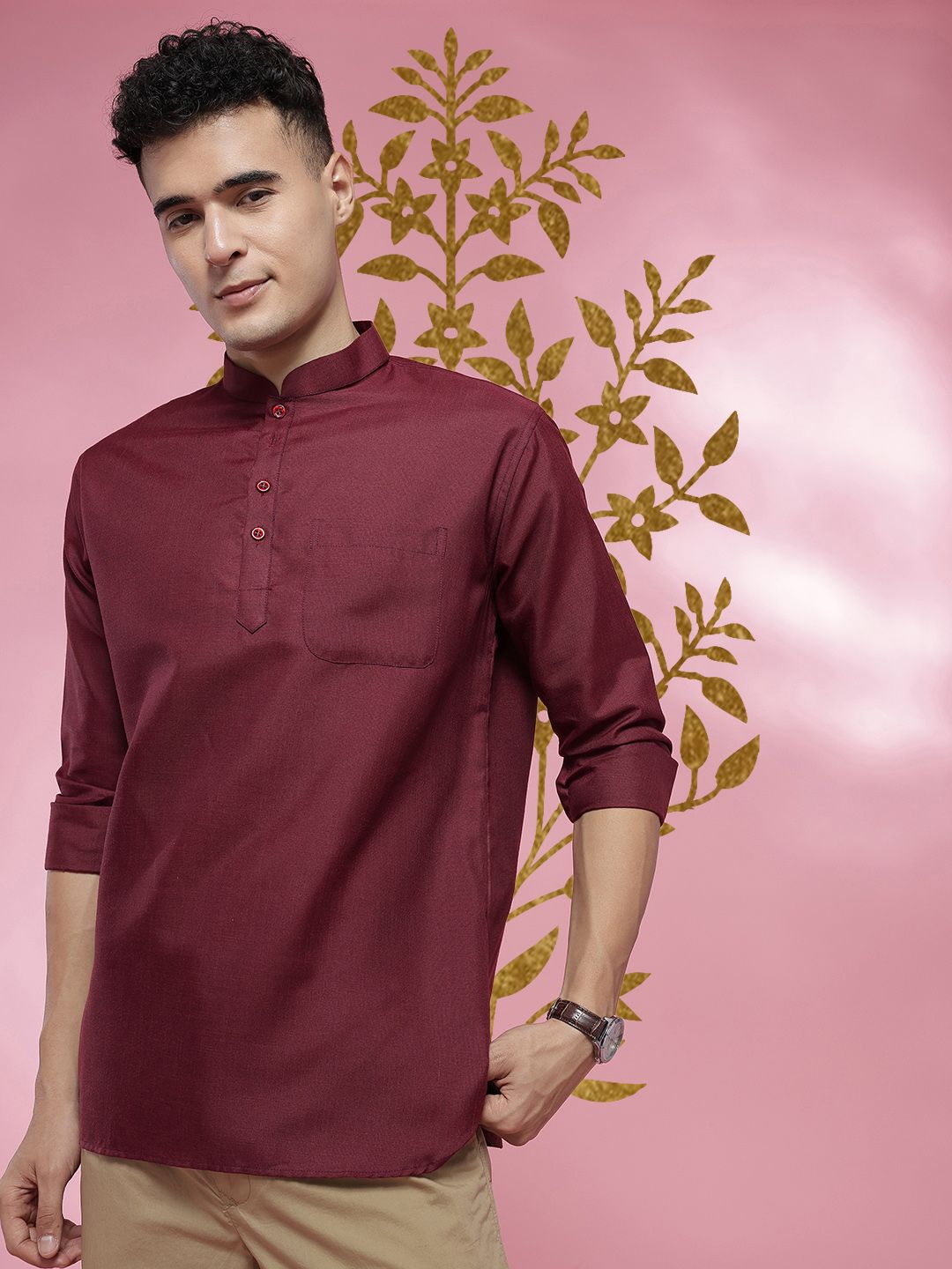Anouk Mirage Mandarin Collar Straight Kurta