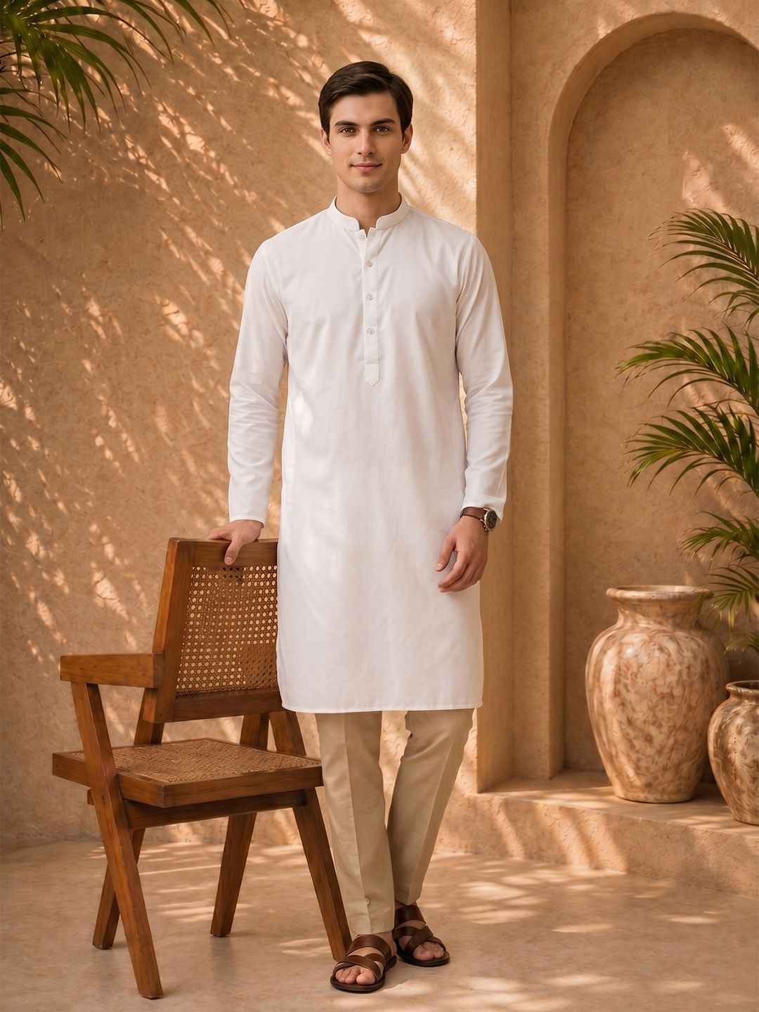 Anouk Woven Design Regular Kurta