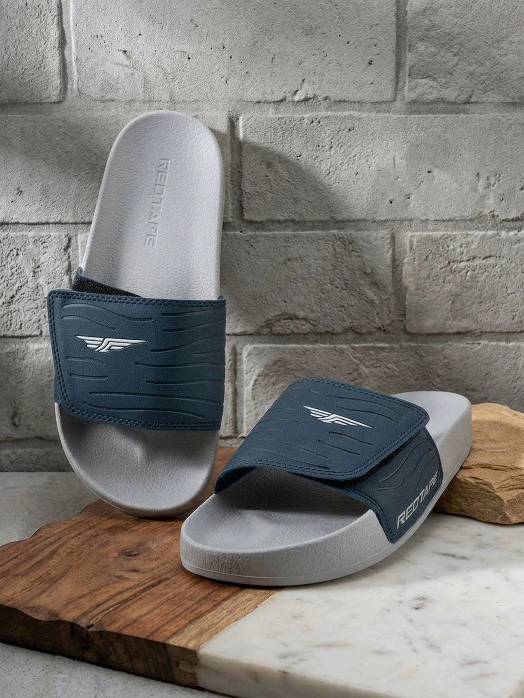 Red Tape Men Open Toe Sliders