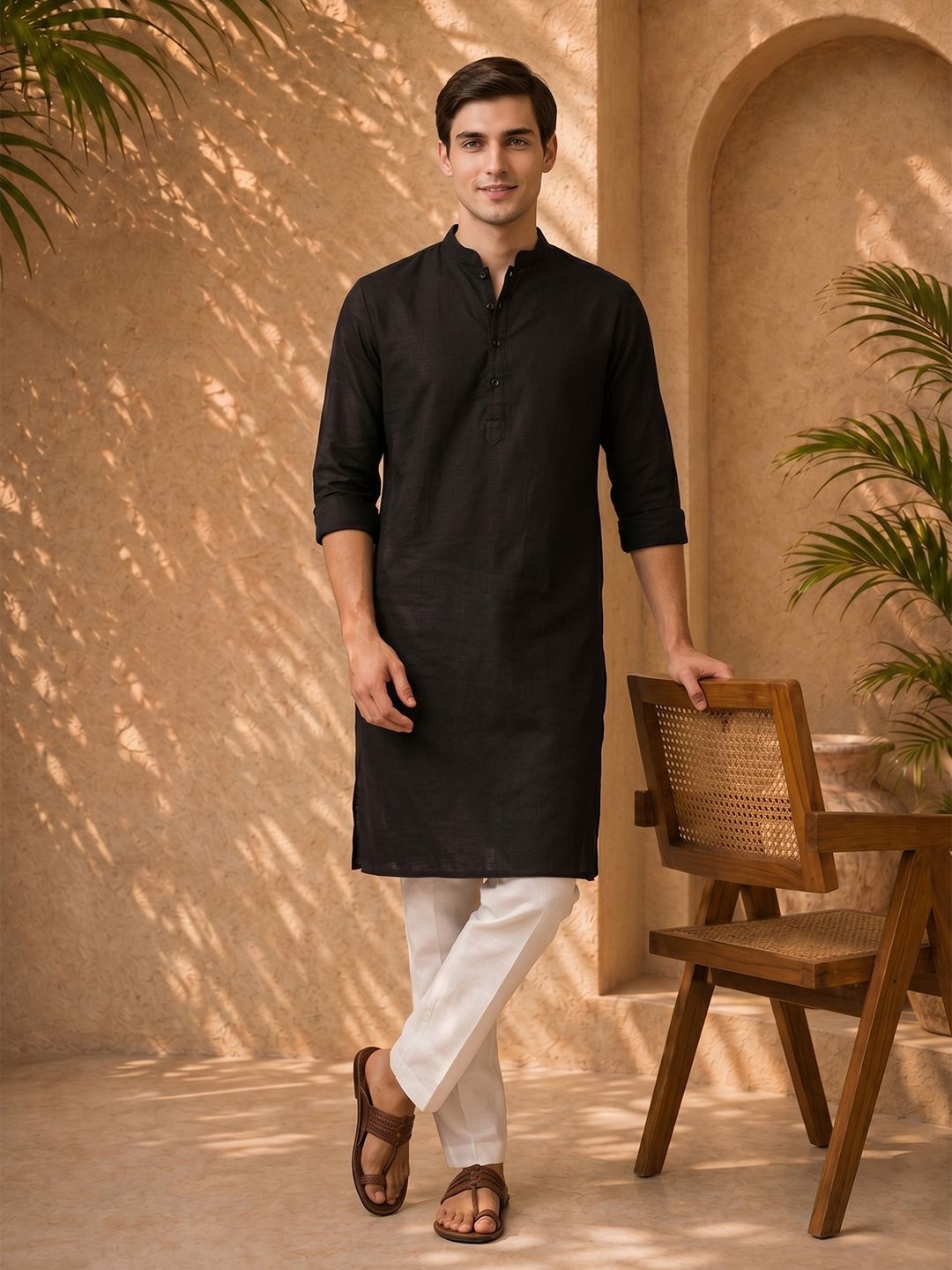 Anouk Mirage Mandarin Collar Straight Kurta