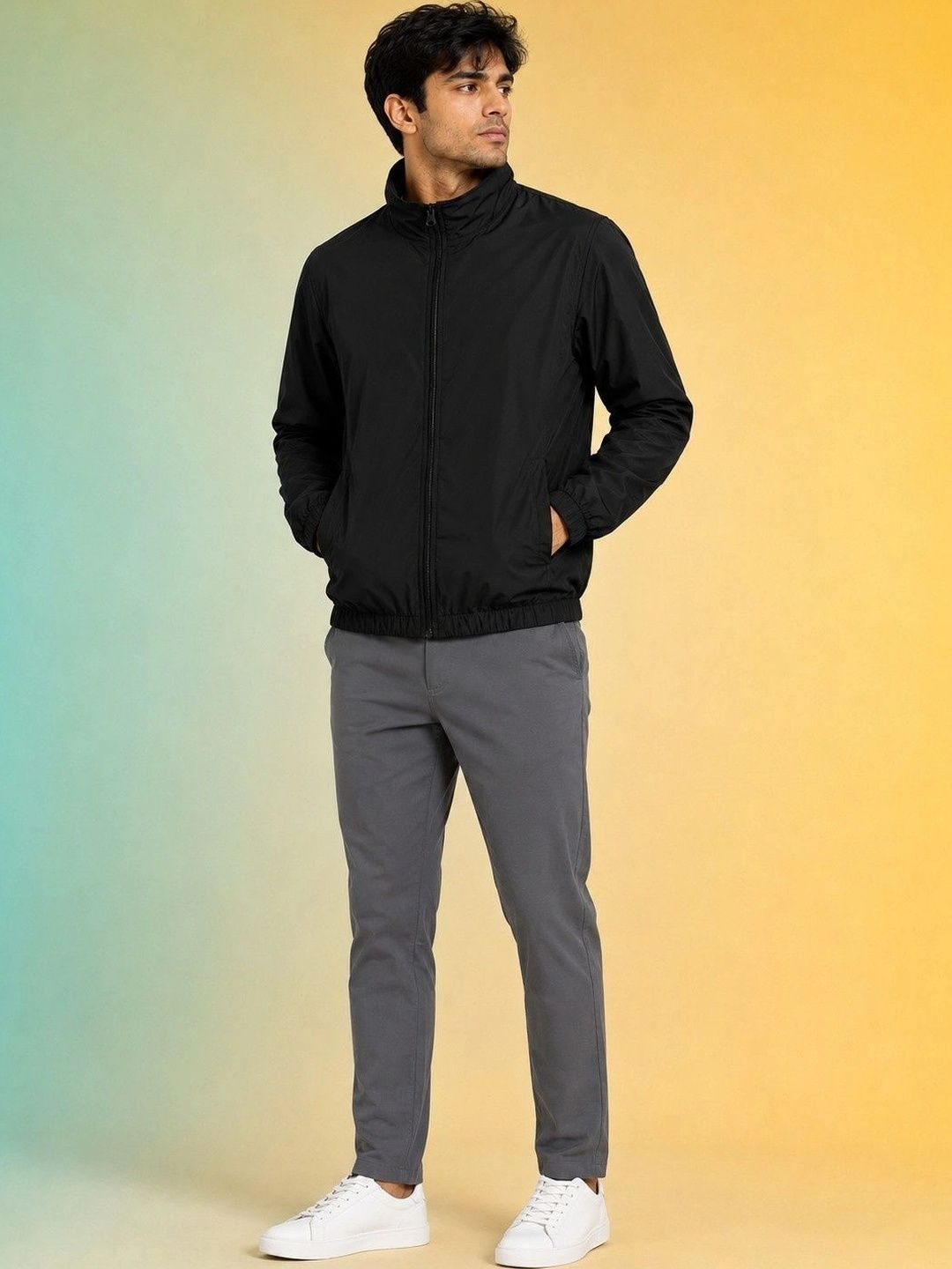JKT JKT Men Lightweight Training or Gym Bomber Jacket
