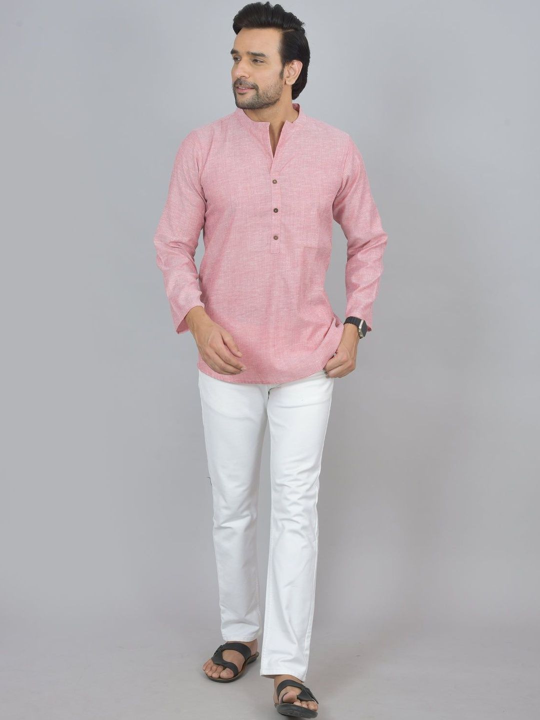 Anouk Mirage Men Thread Work Handloom Pathani Kurta