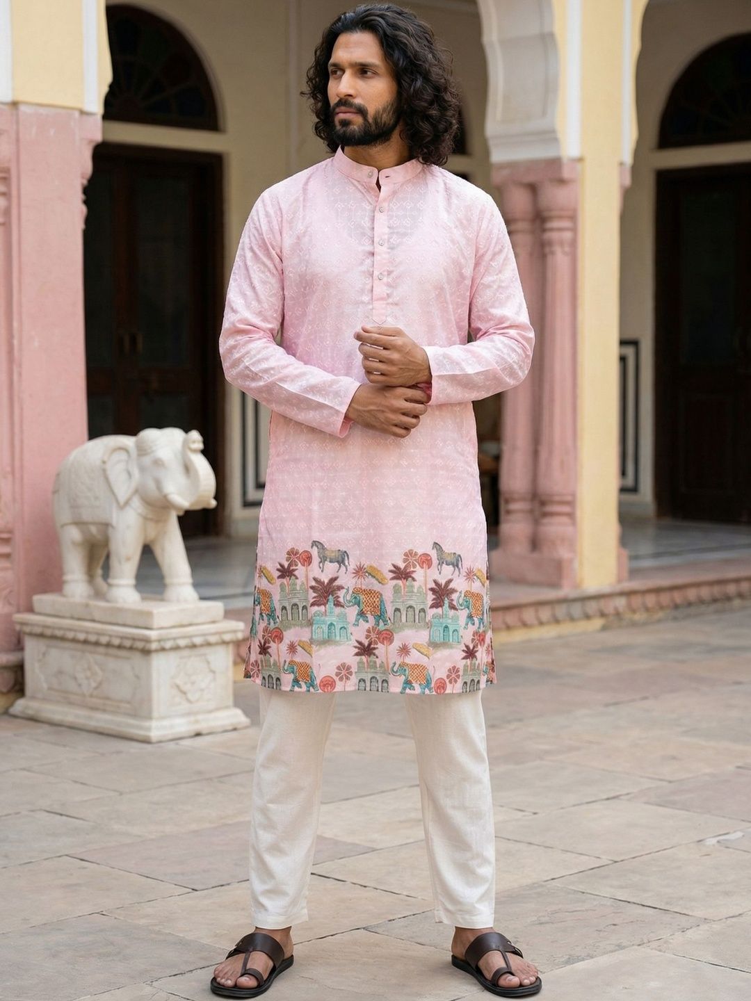 Anouk Mirage Men Printed Sequinned Kurta