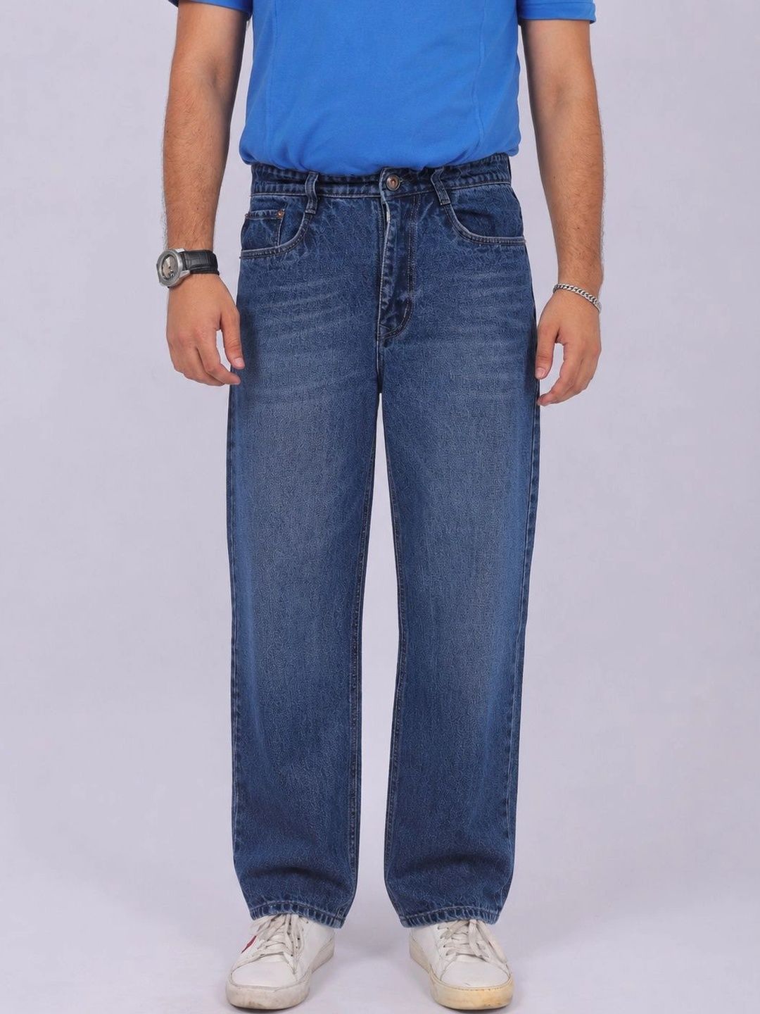 by2Men Men Wide Leg Mid-Rise Jeans