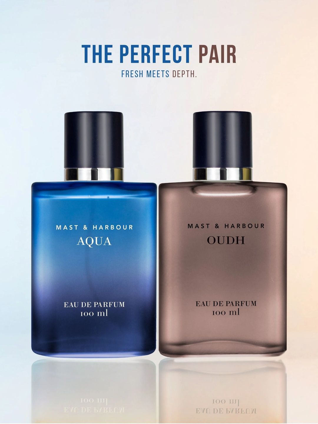 Mast & Harbour Men Aqua & Oudh Long Lasting Eau De Parfum - 100 ml Each