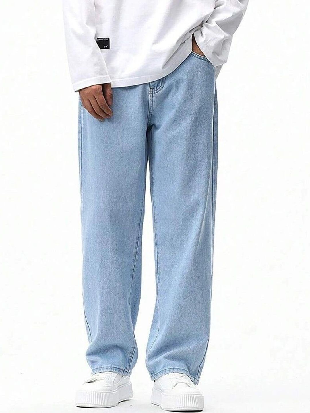 MAAHIT Men Relaxed Fit Mid-Rise Stretchable Jeans