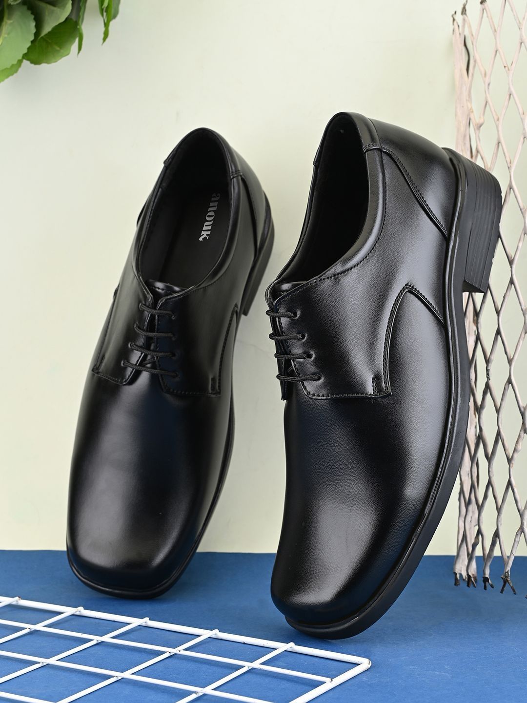 Anouk Men Round Toe Lace-Ups Derbys Formal Shoes