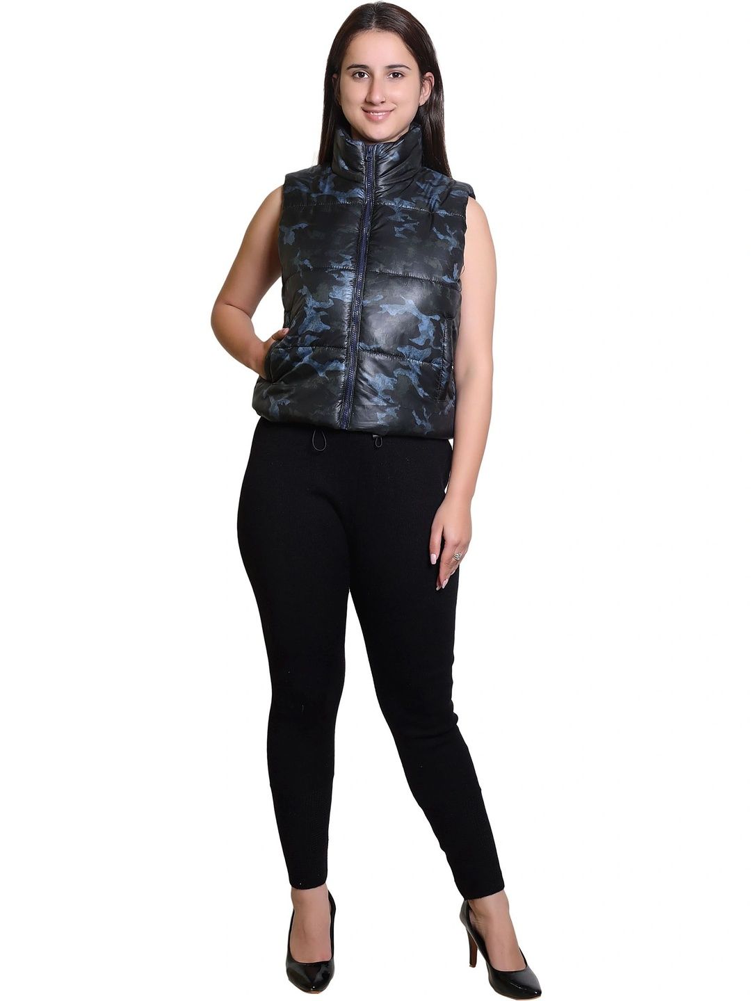 Chemistry Women Camouflage Insulator Puffer Jacket